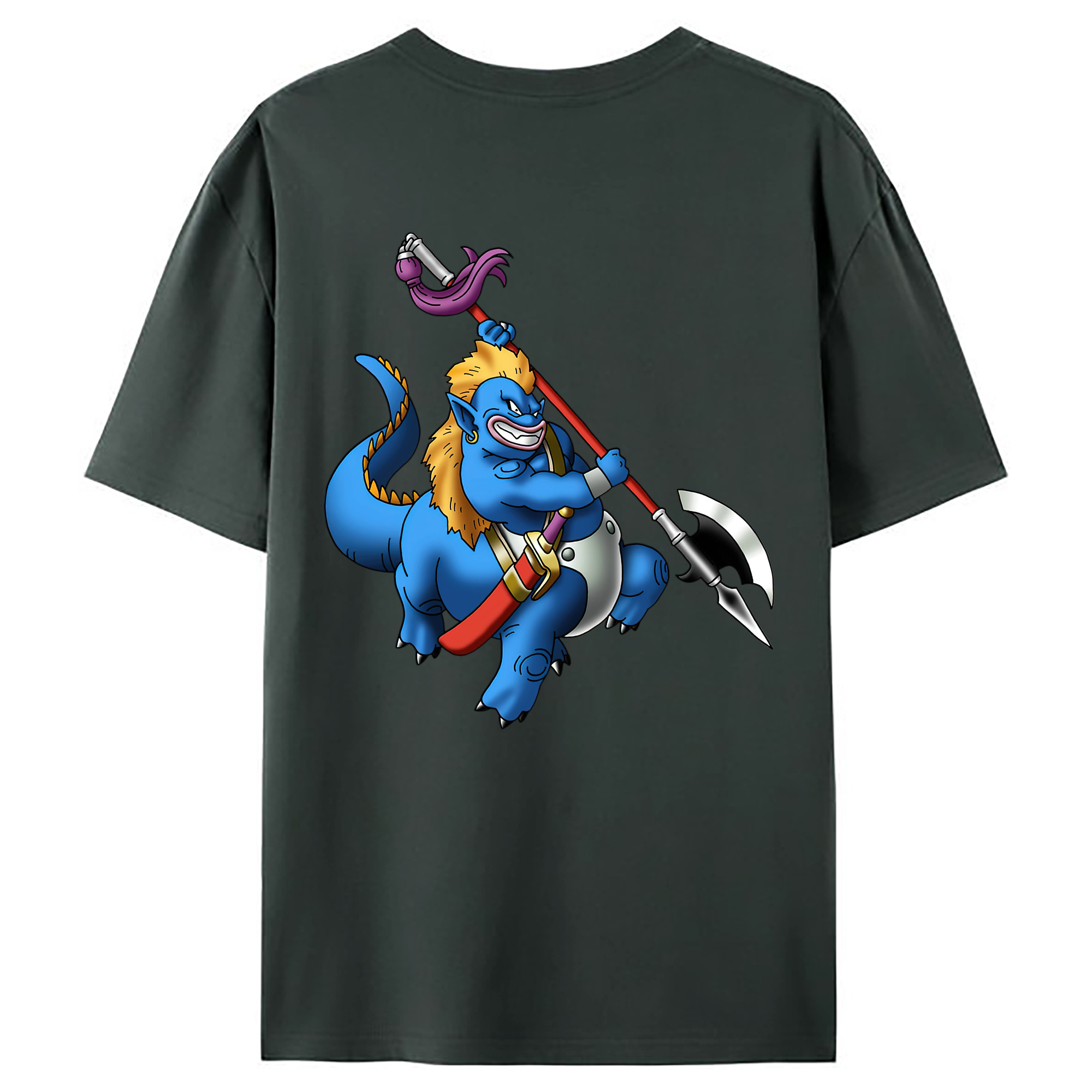 （画像用） ドラゴンクエスト Doragon Kuesuto Dragon Quest 綿100％ メンズ半袖Tシャツ（バックプリント） 通気性